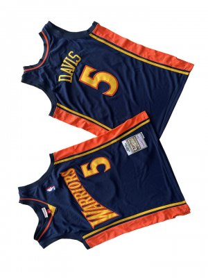 NBA 5 Davis Warriors M&N Maillot Marine